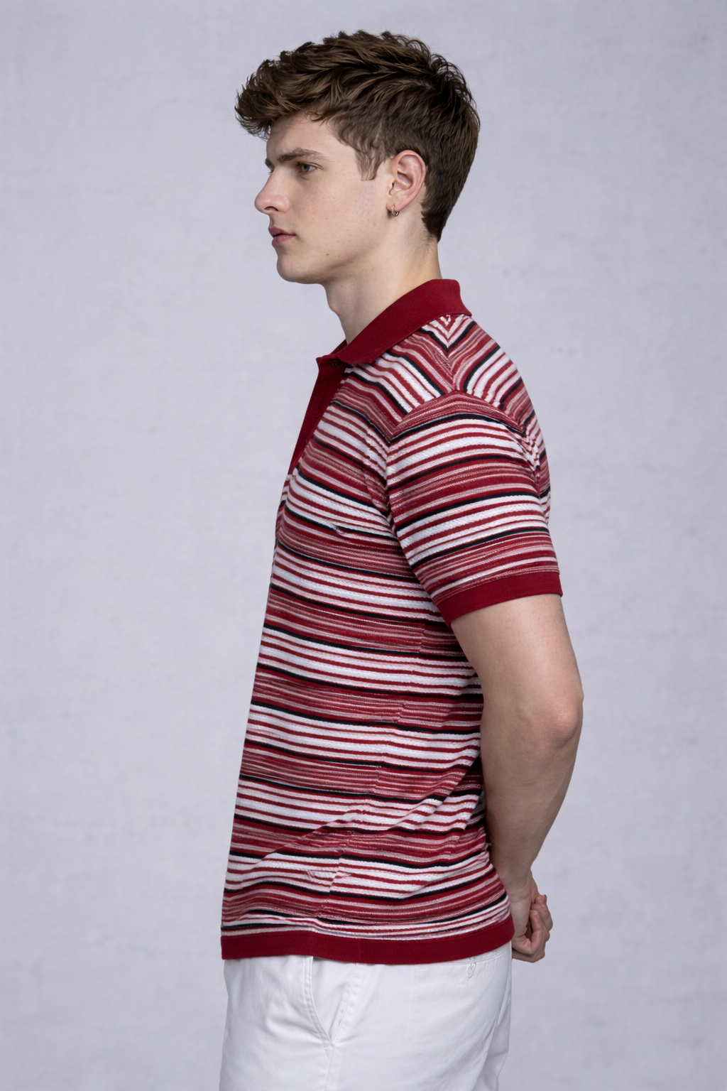 Classic Red Knitted Polo T-Shirt