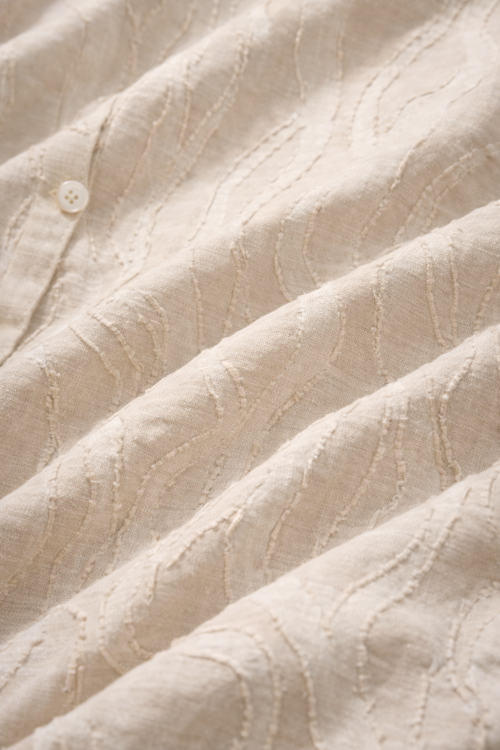 Textured Shirt for Men - Beige