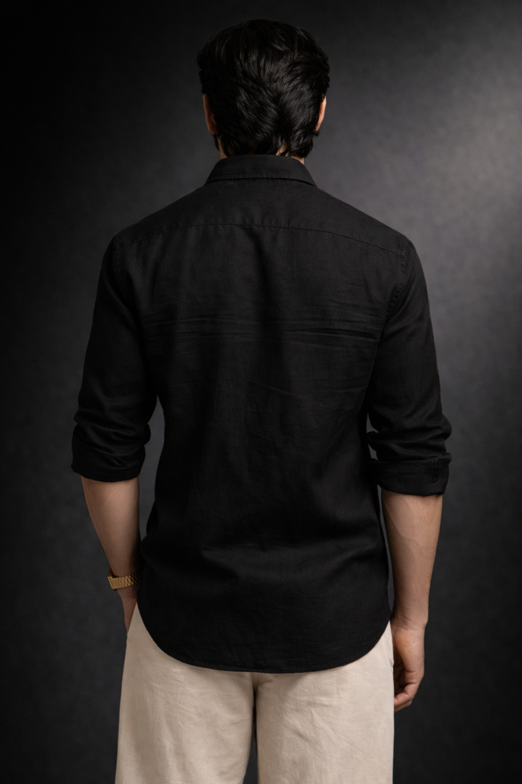 Classic 100% Linen Shirt - Black