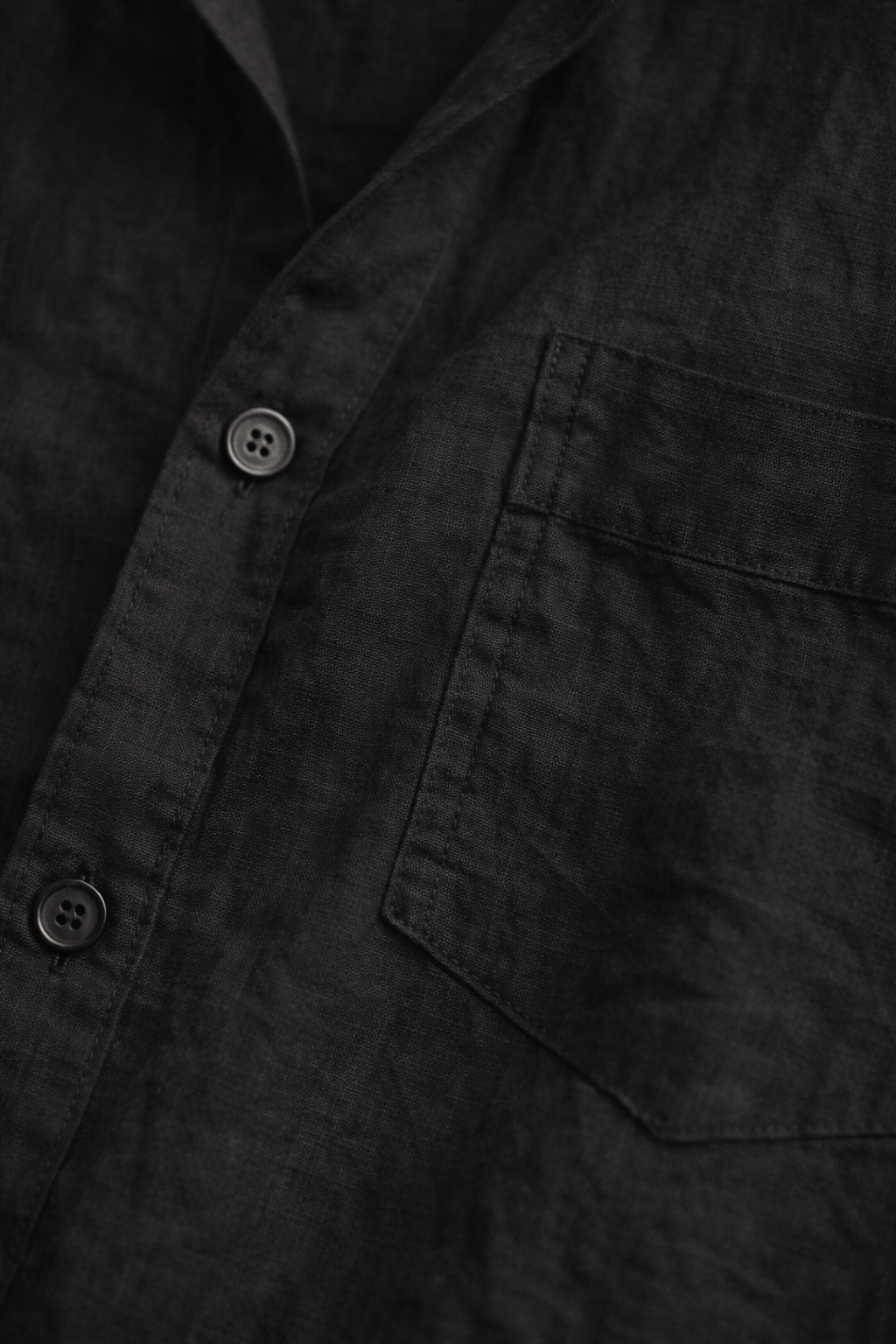 Classic 100% Linen Shirt - Black