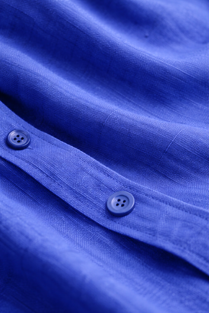 Classic 100% Linen Shirt - ROYAL BLUE