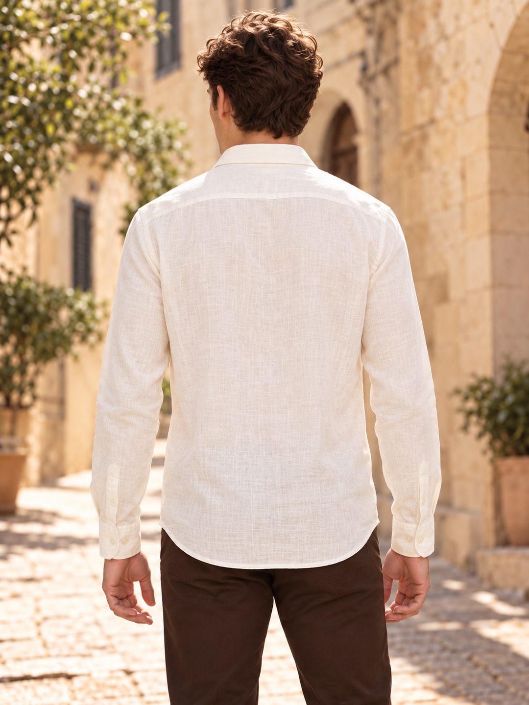 Classic 100% Linen Shirt - Off White