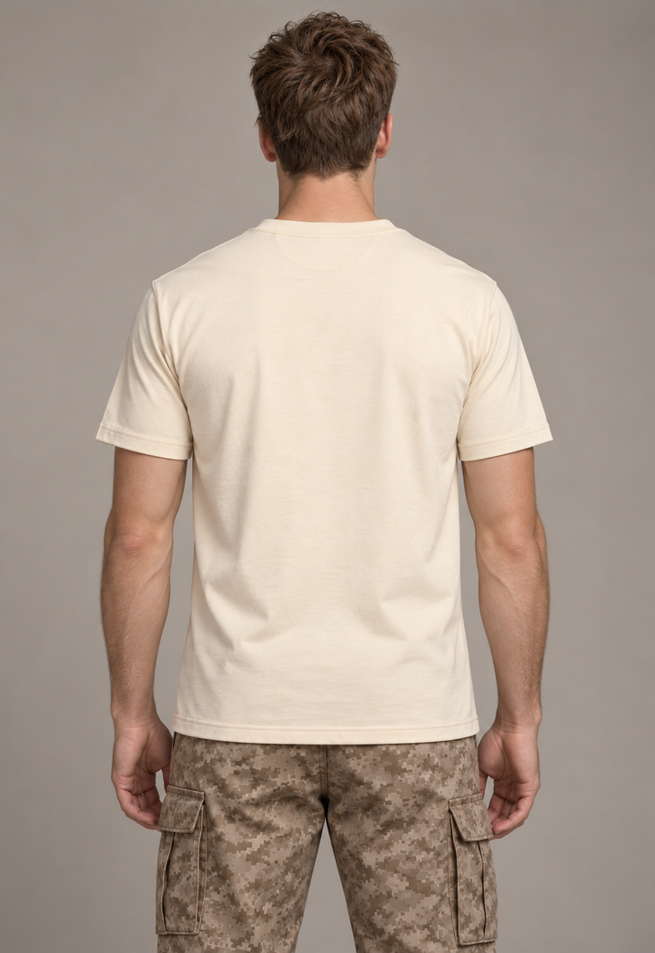 BASIC REGULAR FIT T-SHIRT - BEIGE