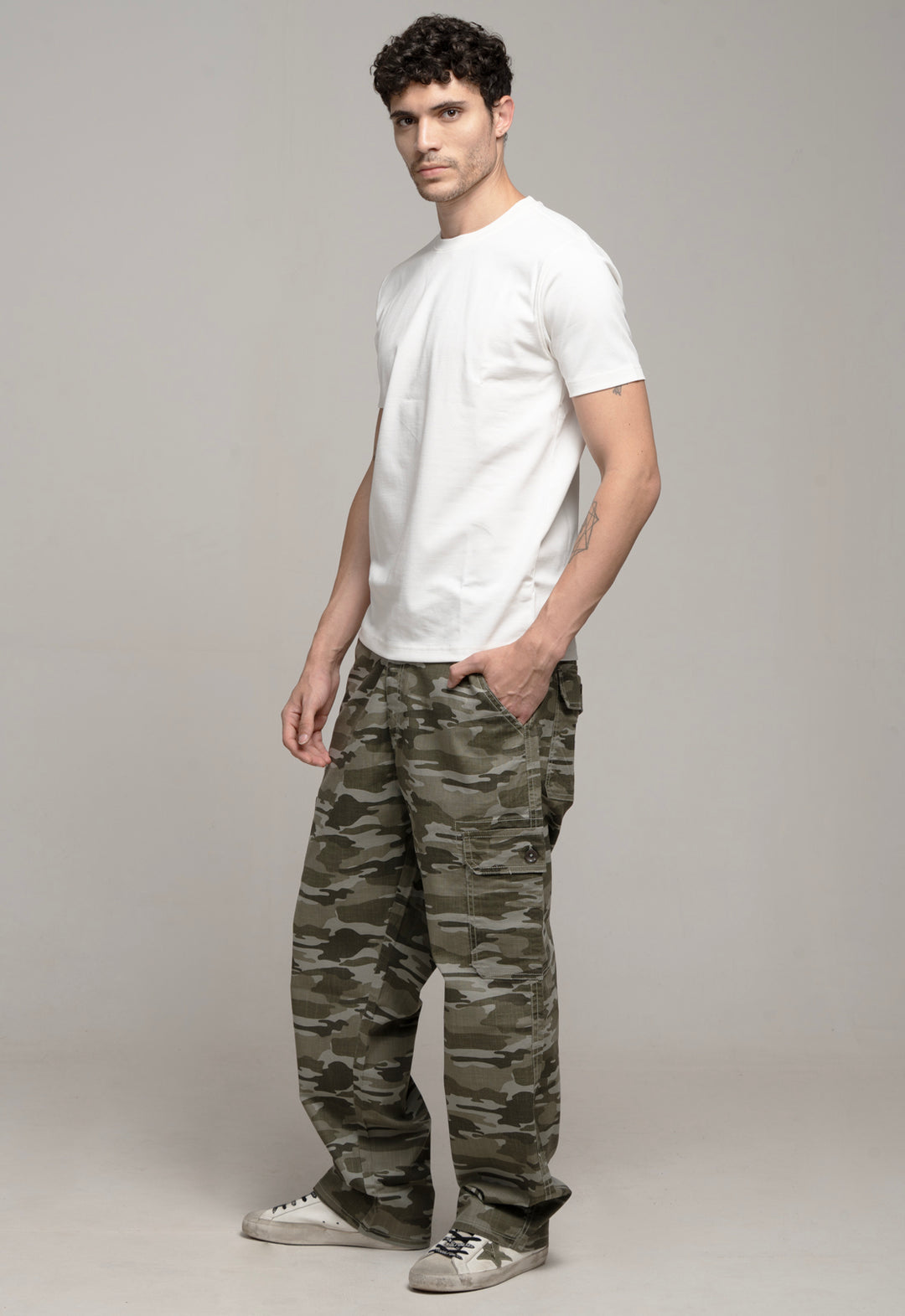 REGULAR FIT COTTON T-SHIRT - OFFWHITE
