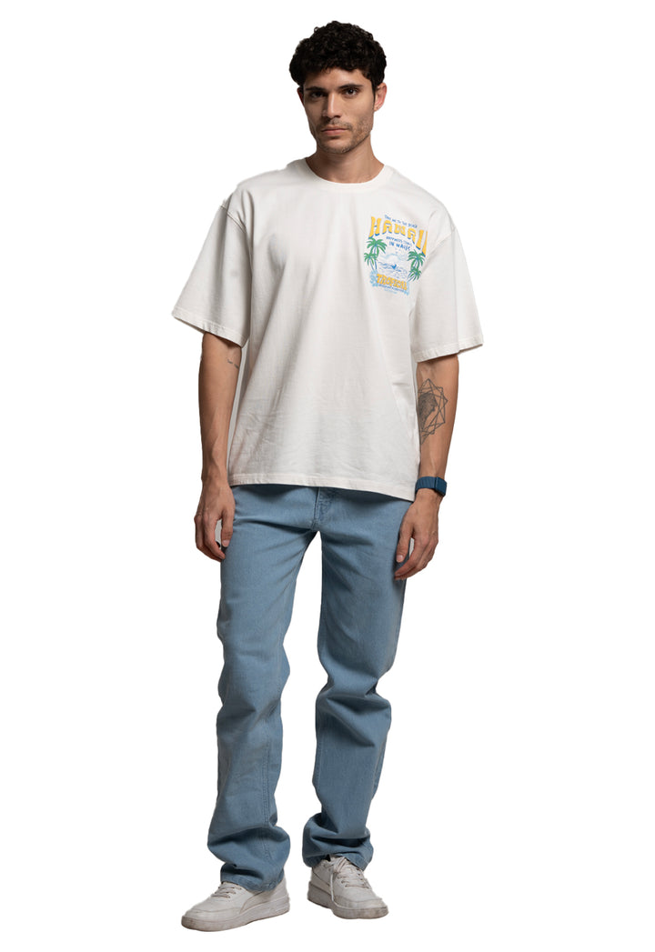 OVERSIZED GRAPHIC PRINT T-SHIRT - OFFWHITE