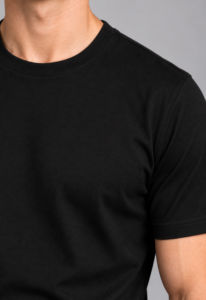 Basic Regular Fit T-Shirt- Black