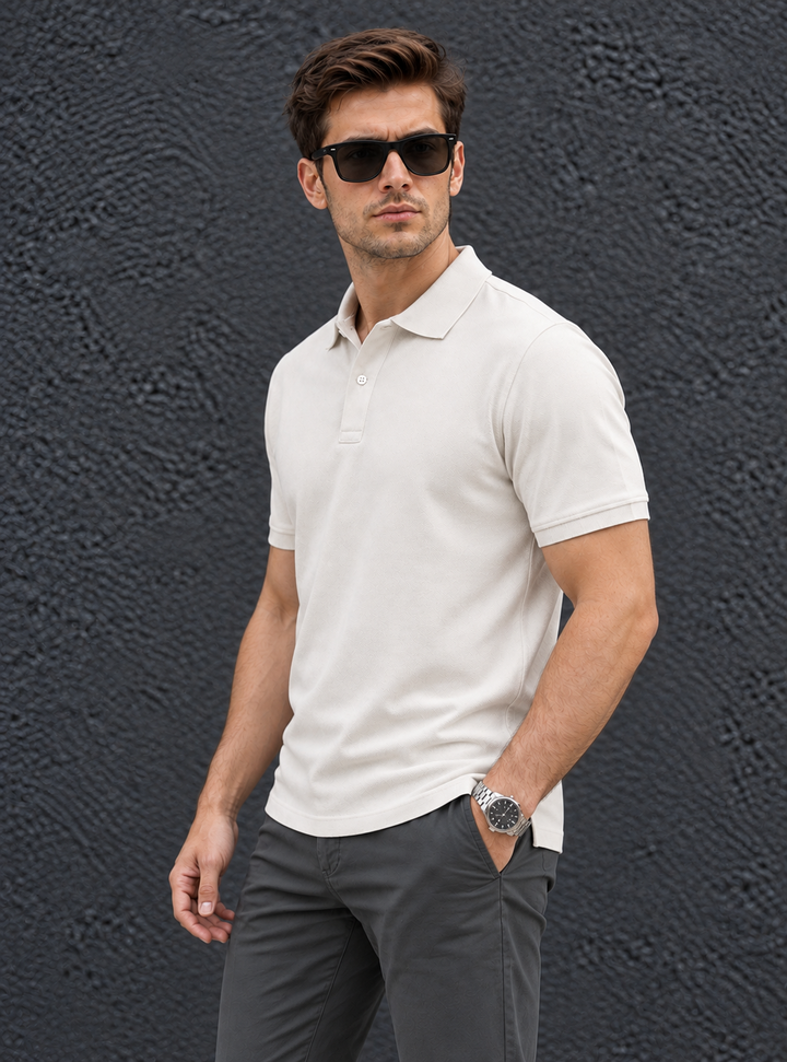 Basic Polo T-Shirt - White