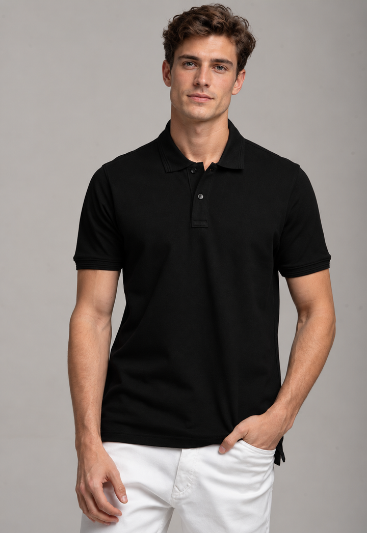 Classic Polo T-Shirt – Black
