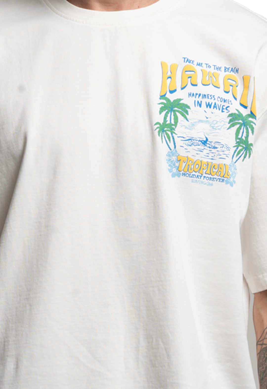 OVERSIZED GRAPHIC PRINT T-SHIRT - OFFWHITE