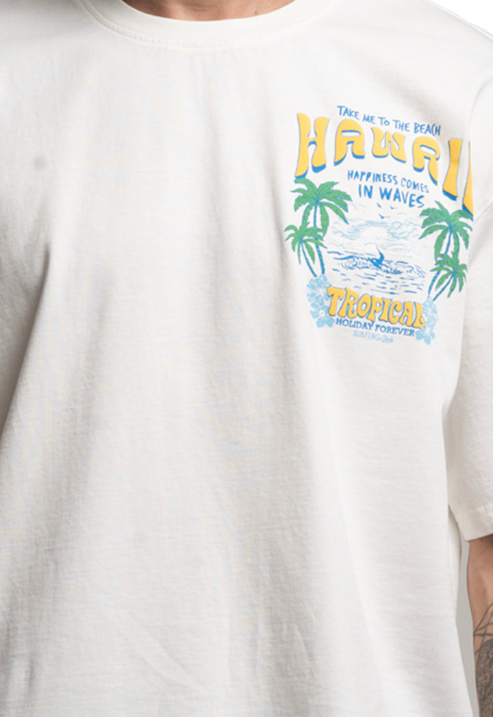 OVERSIZED GRAPHIC PRINT T-SHIRT - OFFWHITE