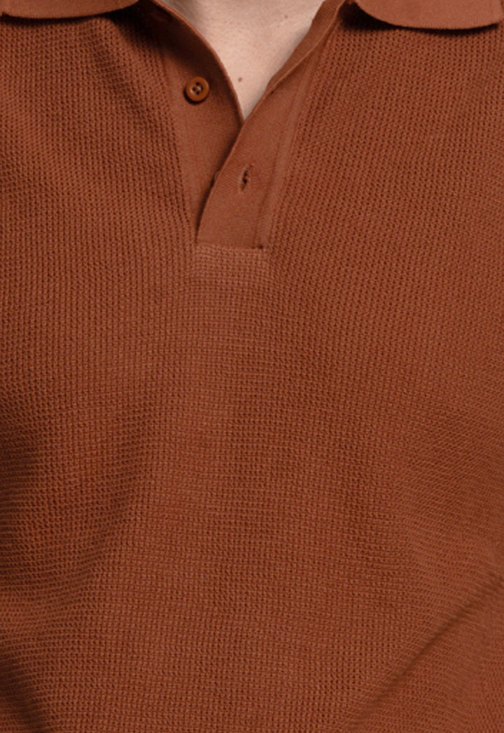 KNITTED COTTON POLO - MUSTRAD