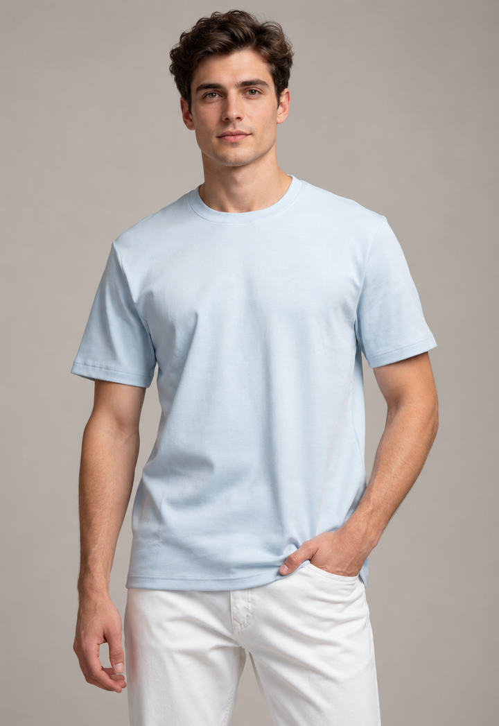 Basic Regular Fit T-Shirt - Sky