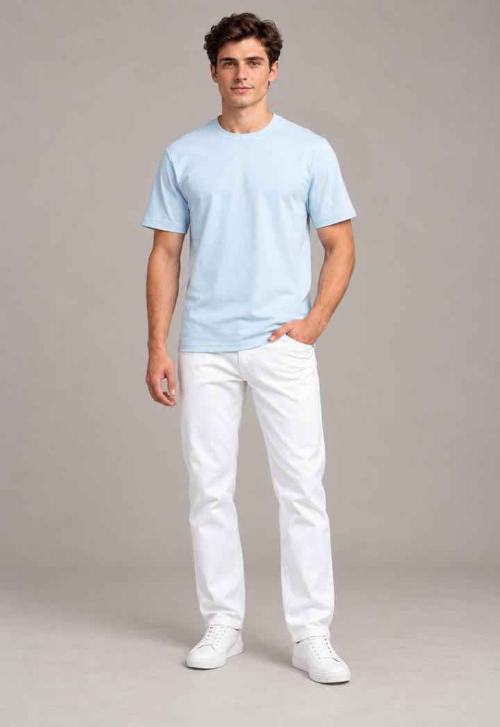 Basic Regular Fit T-Shirt - Sky