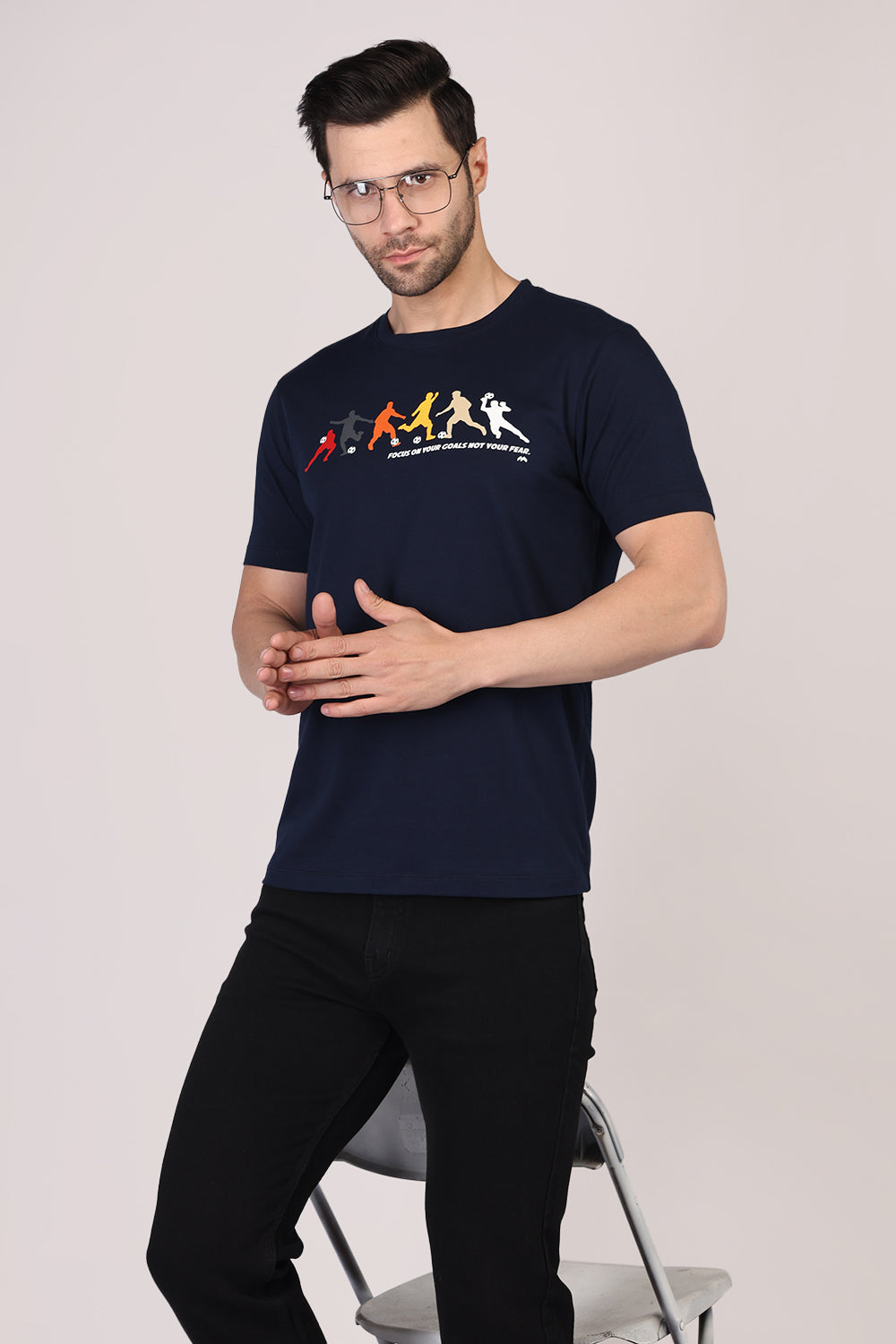 Cotton Chest Printed T-shirt