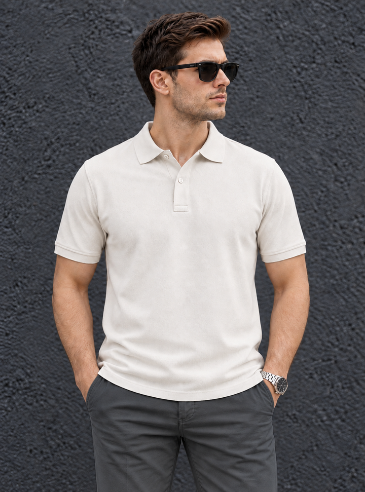 Basic Polo T-Shirt - White