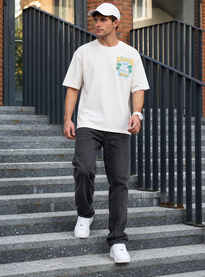 GRAPHIC DROP SHOULDER T-SHIRT - OFFWHITE
