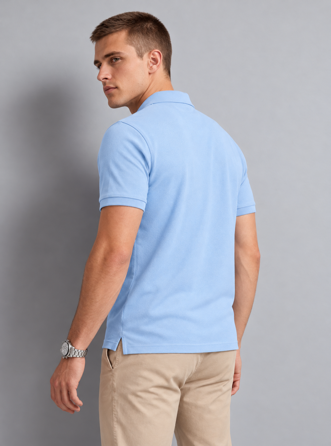 Basic Polo T-Shirt – Sky