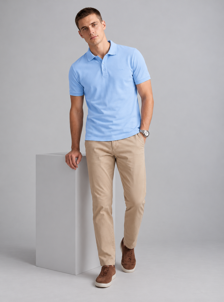 Basic Polo T-Shirt – Sky