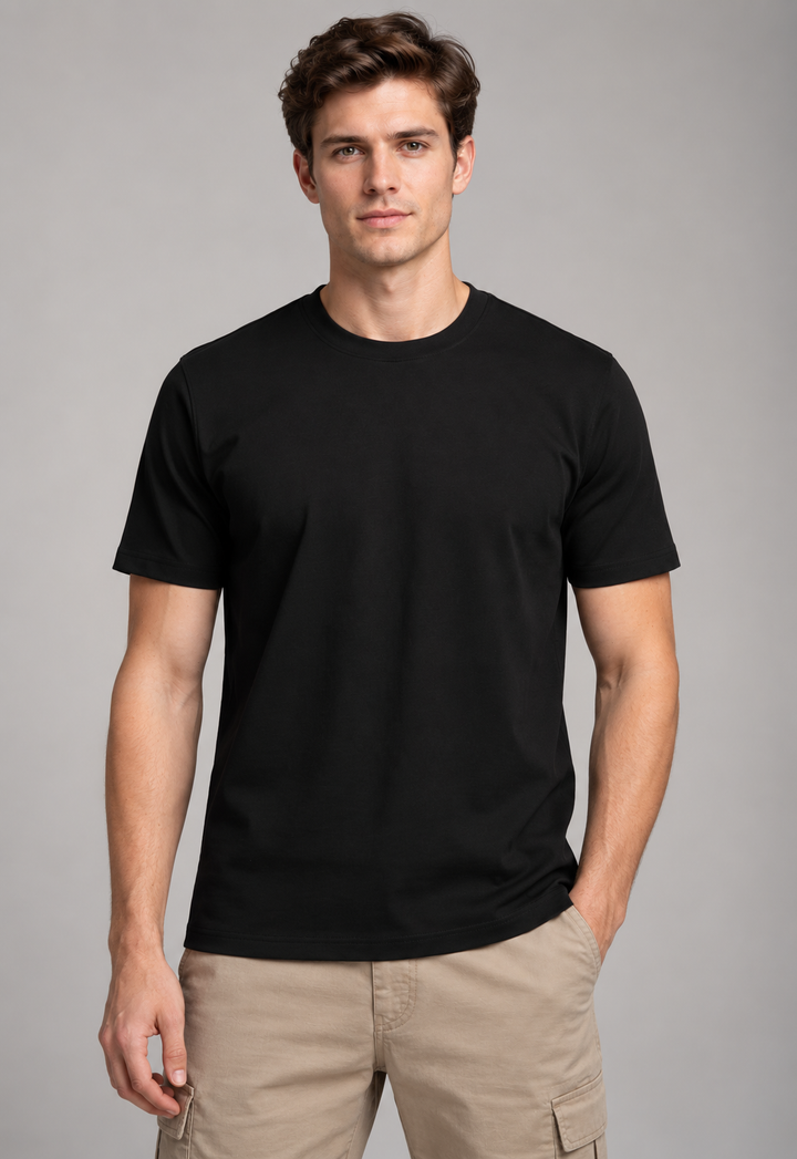 Basic Regular Fit T-Shirt- Black