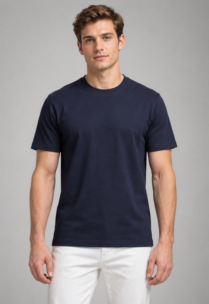 Basic Regular Fit T-Shirt- Navy