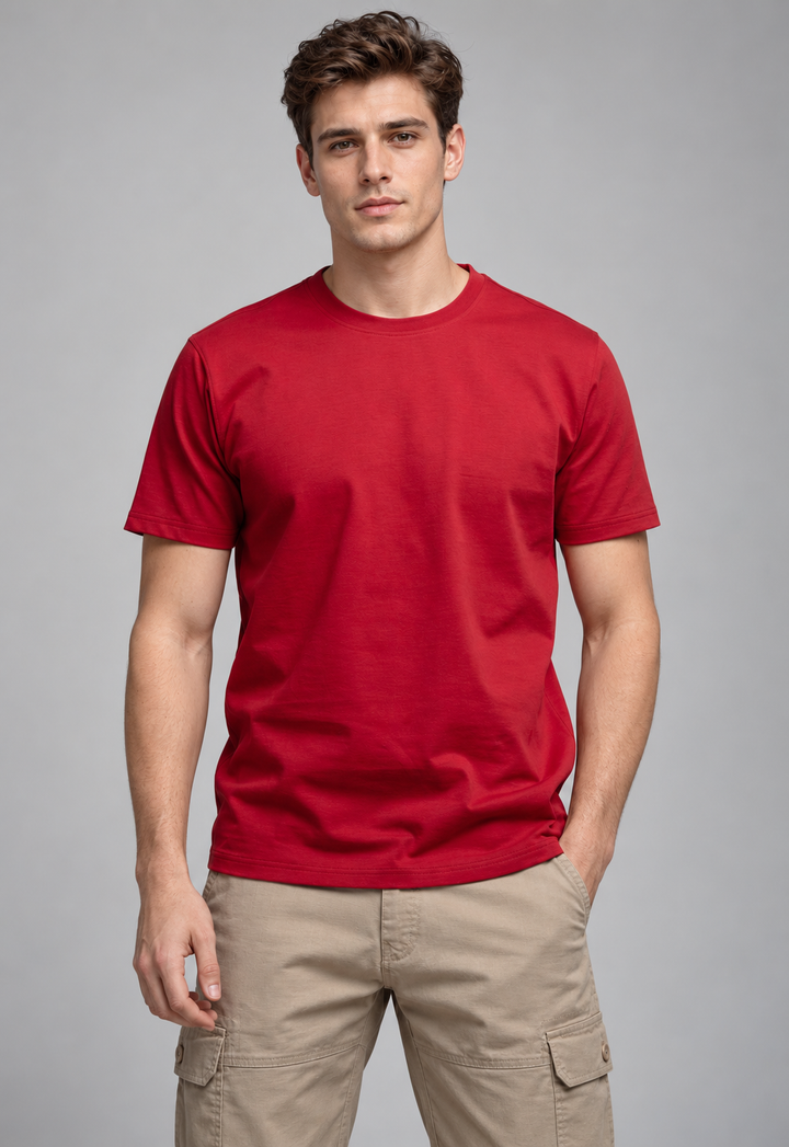 Basic Regular Fit T-Shirt - Red