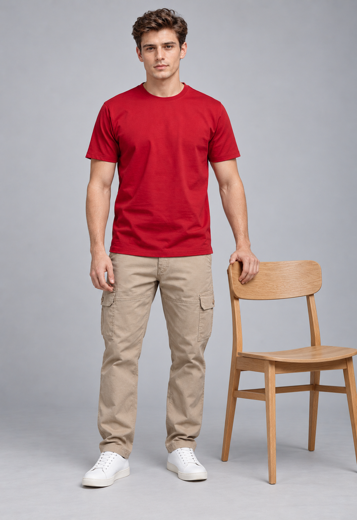 Basic Regular Fit T-Shirt - Red