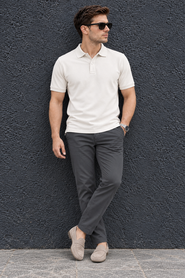 Basic Polo T-Shirt - White