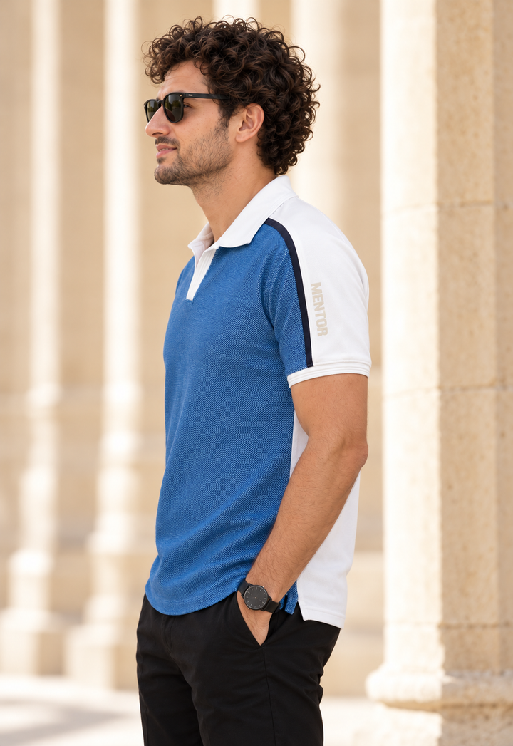 Contrast Cotton Polo Shirt – Off white