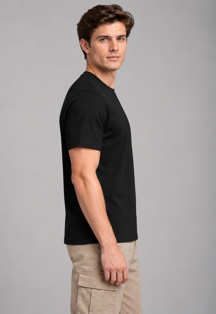 Basic Regular Fit T-Shirt- Black