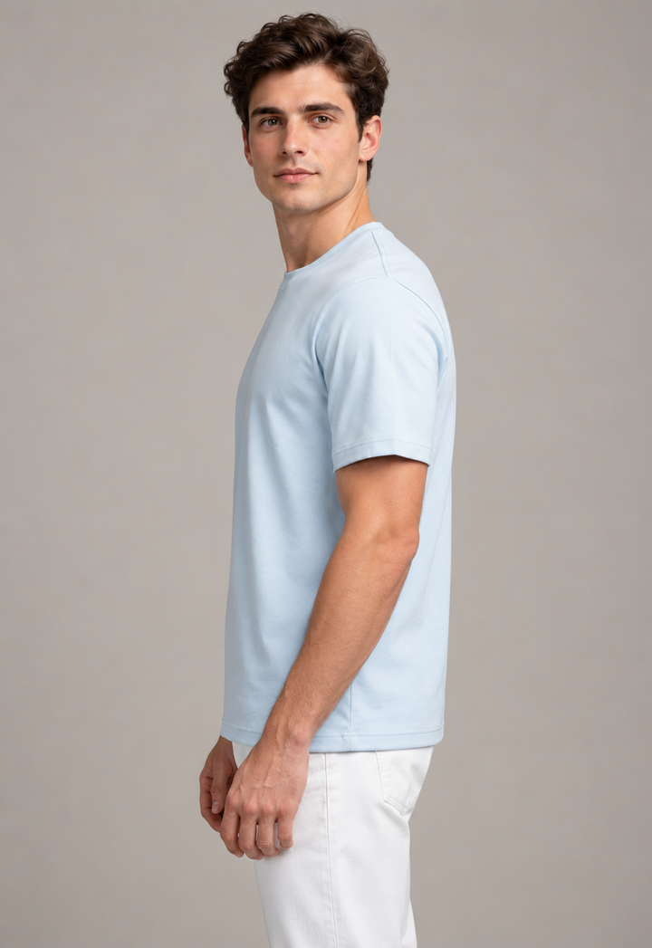Basic Regular Fit T-Shirt - Sky