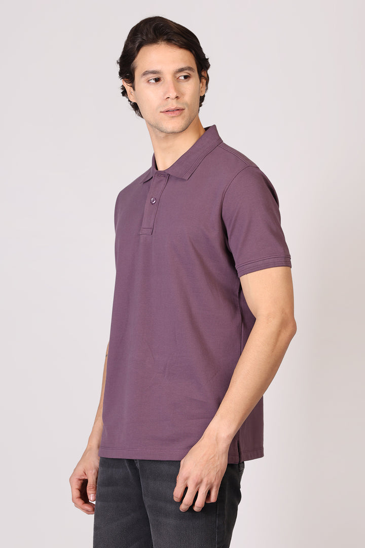 Cotton Rich Solid Polo T-shirt
