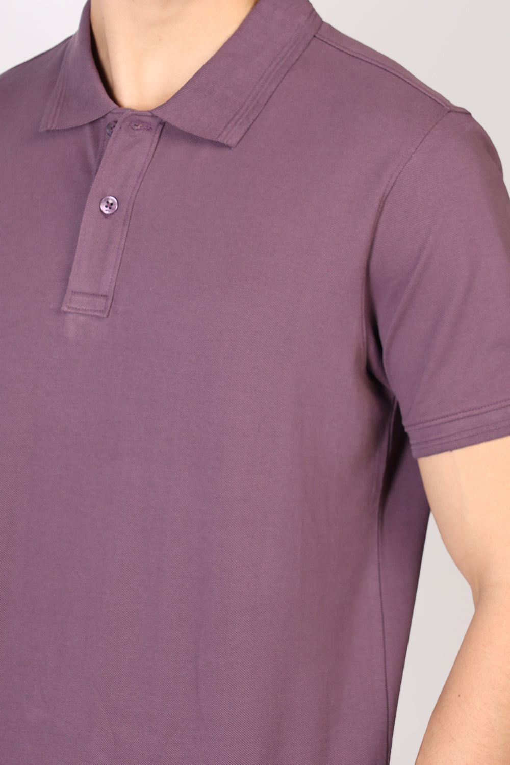 Cotton Rich Solid Polo T-shirt