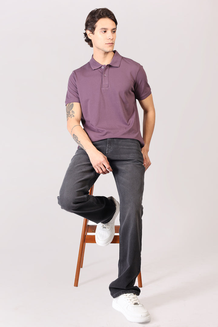 Cotton Rich Solid Polo T-shirt