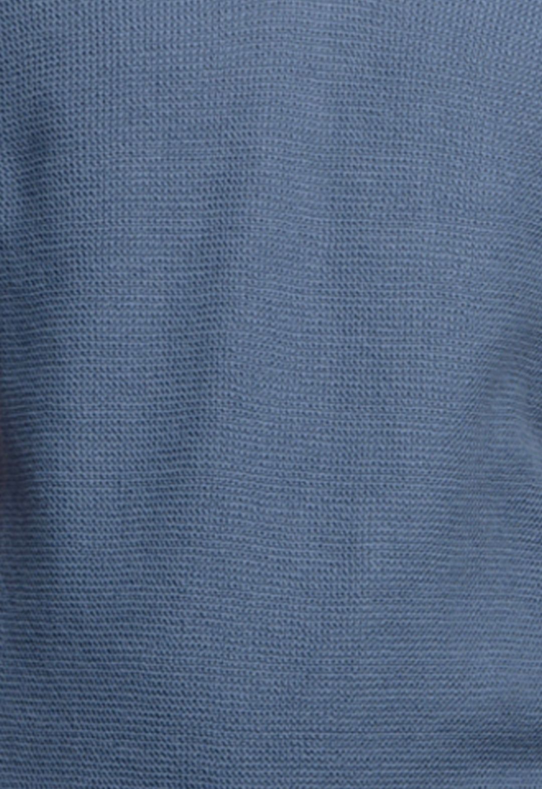 KNITTED COTTON POLO - BLUE
